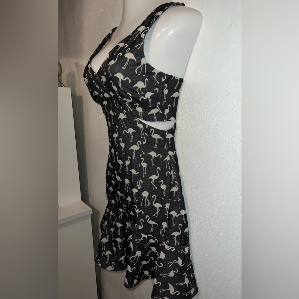 Flamingo print dress